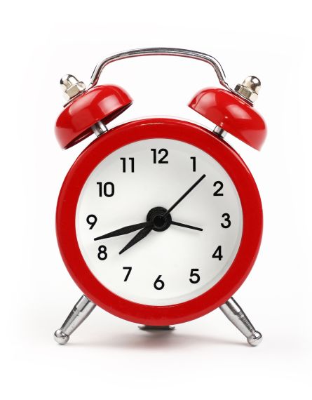 Red alarm clock